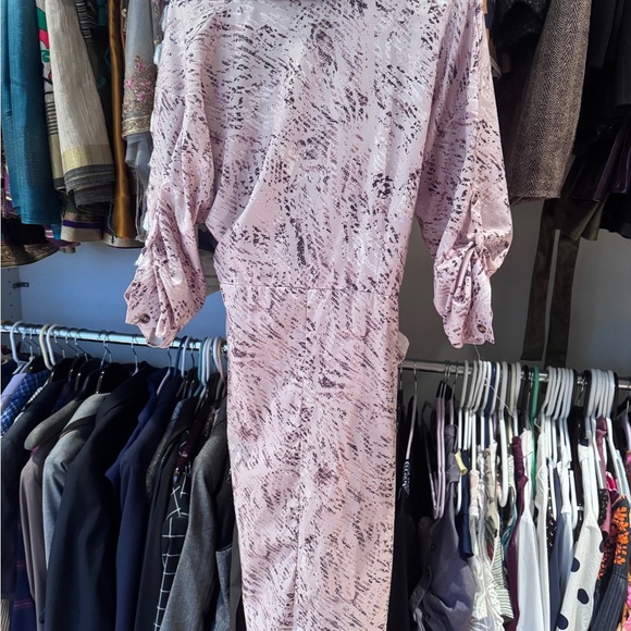 Pink Snake Patterned Button-Up Dress - Picture 5 of 9